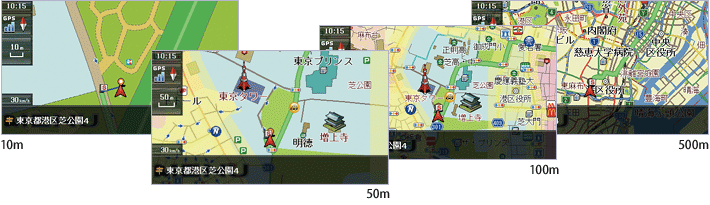 地図拡大／縮小 14段階