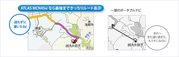 目的地へ、最後までルート表示