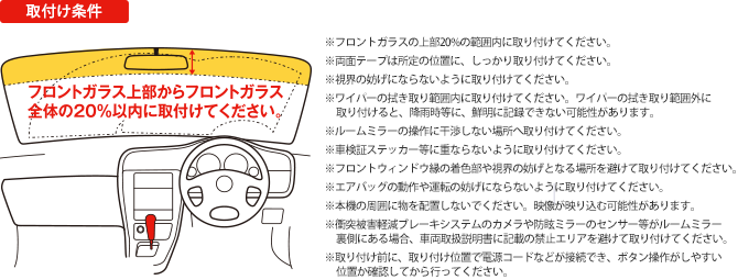 取付け条件