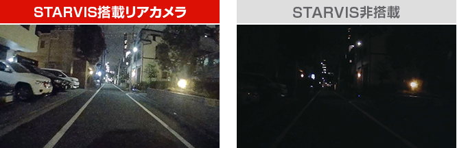 ヘッドライト無点灯での映像比較