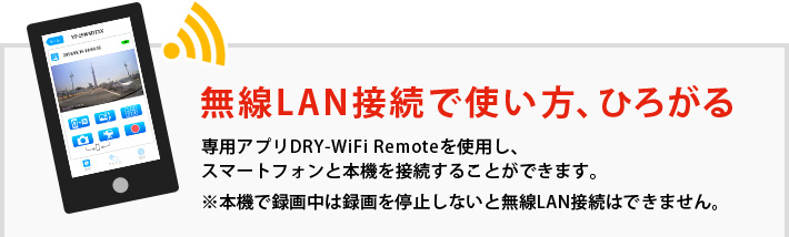 DRY-WiFiV1c｜ドライブレコーダー｜Yupiteru（ユピテル）