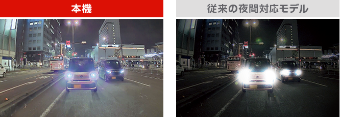 後方車ハイビーム対策「白飛び低減」