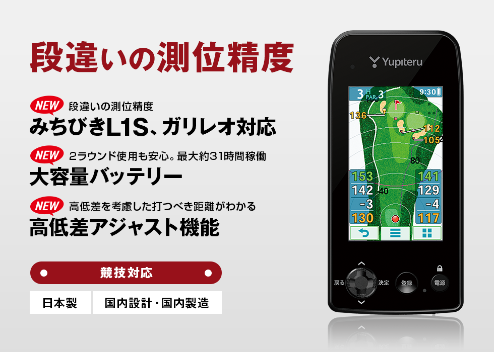 【新古品】ユピテル GPS ゴルフナビ YGN7000 ガリレオ 距離測定器