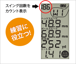 スイング回数をカウント表示