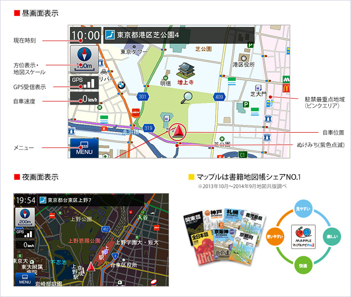 地図が見やすい！