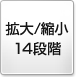 拡大/縮小 14段階