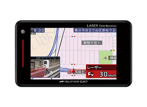 SUPER CAT GPSアンテナ内蔵 レーザー＆レーダー探知機 A350α