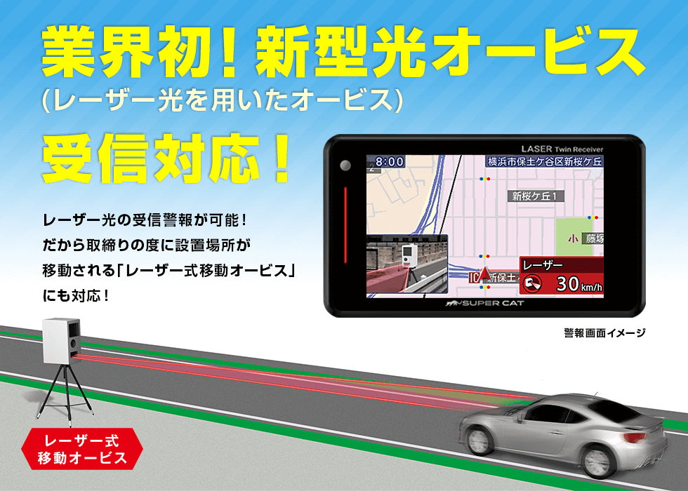 ユピテルスーパーキャットGS103 OBD2アダプター付