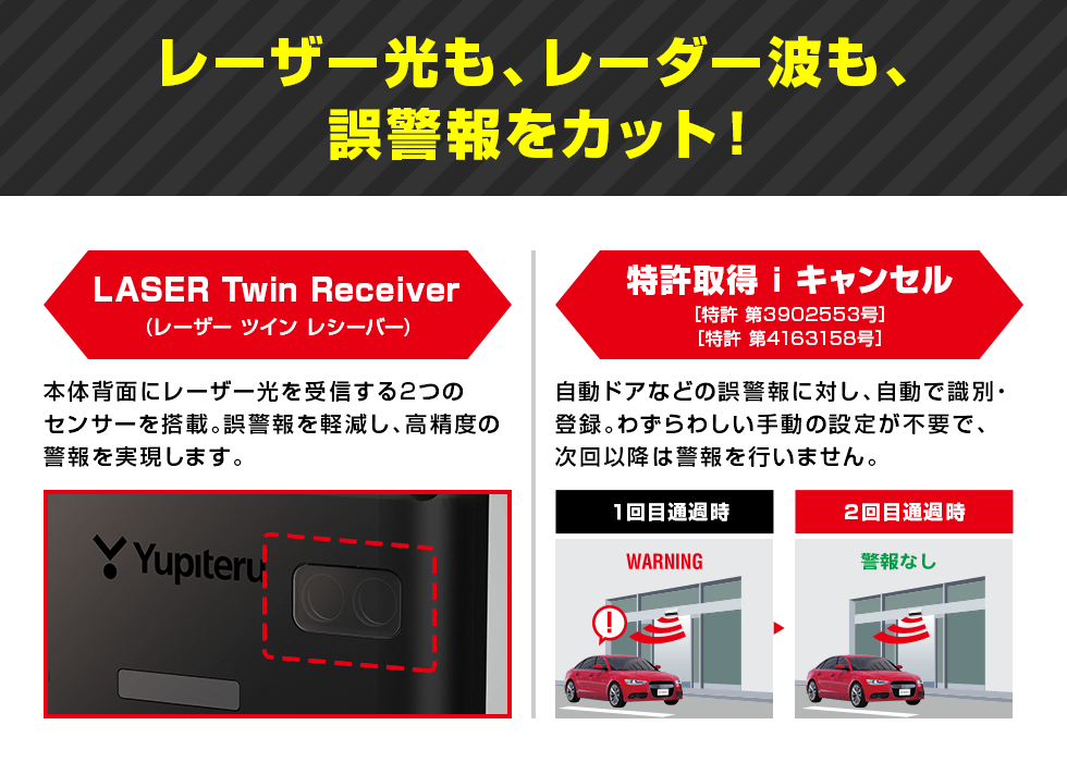 GS103｜GPSアンテナ内蔵 レーザー＆レーダー探知機｜Yupiteru（ユピテル）