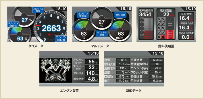 イメージ　OBD接続時 待受画面