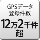 GPSデータ登録件数 12万2千件以上