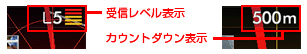 受信レベル表示、カウントダウン表示