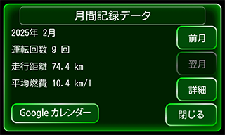 月間記録機能