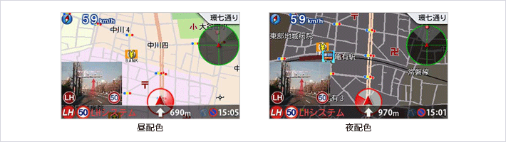イメージ：昼夜のマップ画面