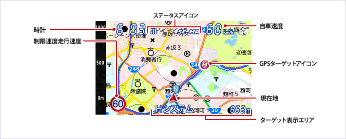 イメージ：例 実写警報画面説明