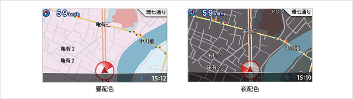 イメージ：昼夜のマップ画面