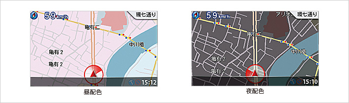 イメージ：昼夜のマップ画面