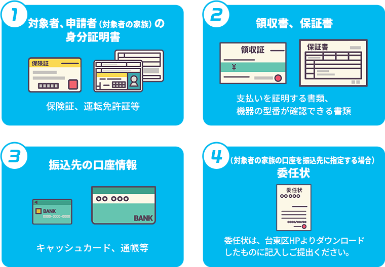 申請時に必要なもの