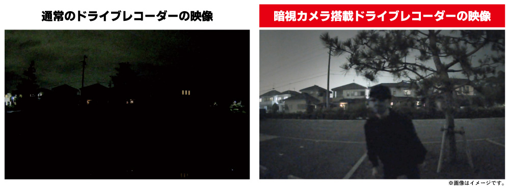 暗視カメラと従来カメラの比較